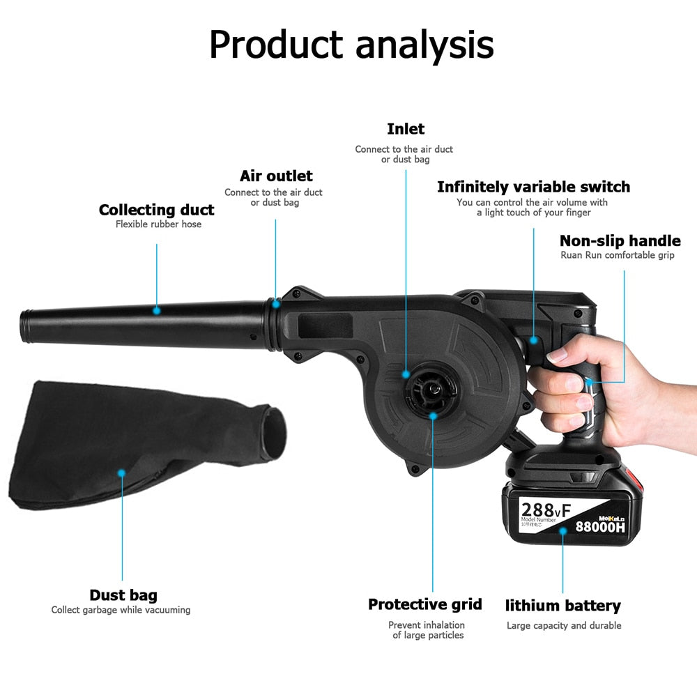 Cleaner Pro Powerful - Multifunctionele Draadloze Elektrische Blazer