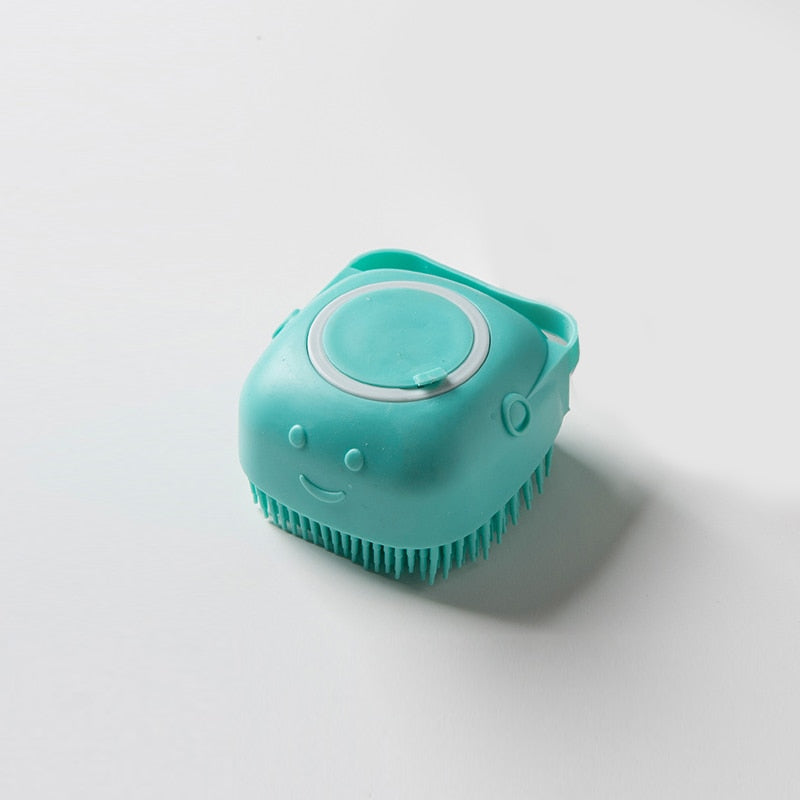 DogCat BathBrush - Siliconen Massageborstel Voor Huisdieren Met Shampoodoos