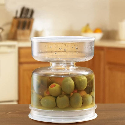 Nousa PickleJar - Pickle En Olives Pot Container Met Zeef
