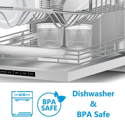 Nousa PickleJar - Pickle En Olives Pot Container Met Zeef