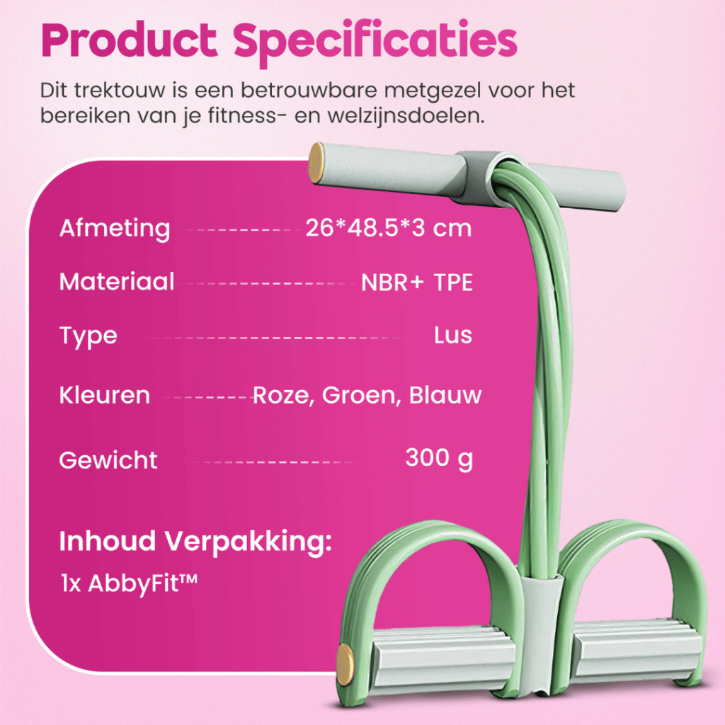 AbbyFit™ – Buik- en Beenspier Elastische Trekkoordtrainer