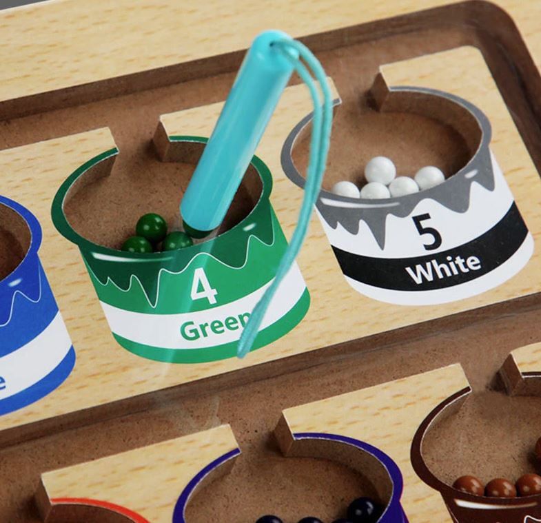 Nousa  MagneticMaze - Kleur en Nummer Doolhof Speelgoed