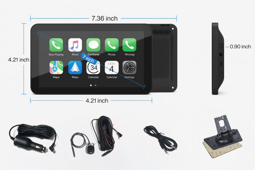 Carlink – Draadloos Apple CarPlay &amp; Android Auto-scherm