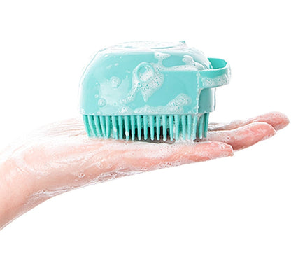DogCat  BathBrush - Siliconen Massageborstel Voor Huisdieren Met Shampoodoos