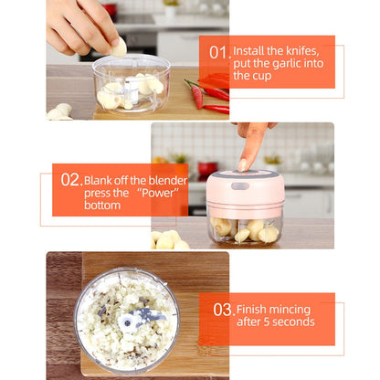 Nousa Chopper - Draagbare Elektrische Keuken Minihakmolen