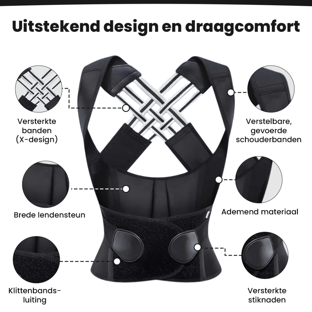 Postura™ Rugondersteuning – Voor een Rechtere Houding & Comfortabele Rugsteun