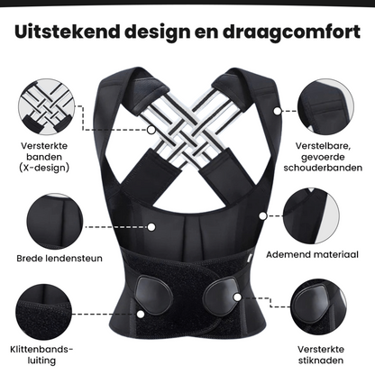 Postura™ Rugondersteuning – Voor een Rechtere Houding & Comfortabele Rugsteun