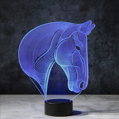 LedNousa 3D Paard Lamp | incl. 7 Kleuren Modus!