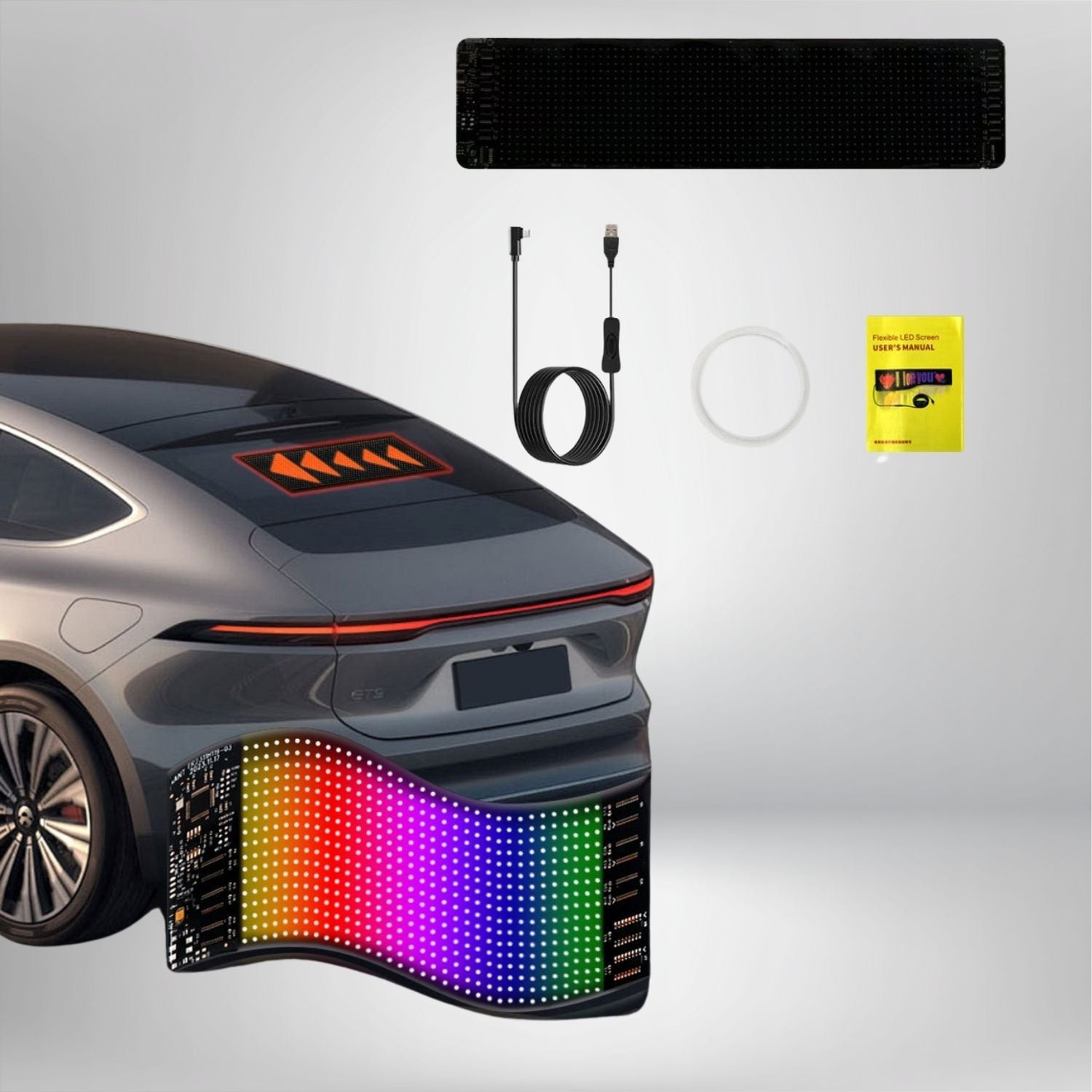 NightRider™ Matrix LED Display | Devil Eyes, Teksten & Animaties via App en Afstandsbediening
