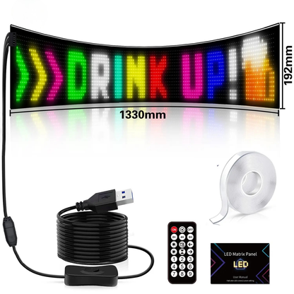 NightRider™ Matrix LED Display | Devil Eyes, Teksten & Animaties via App en Afstandsbediening