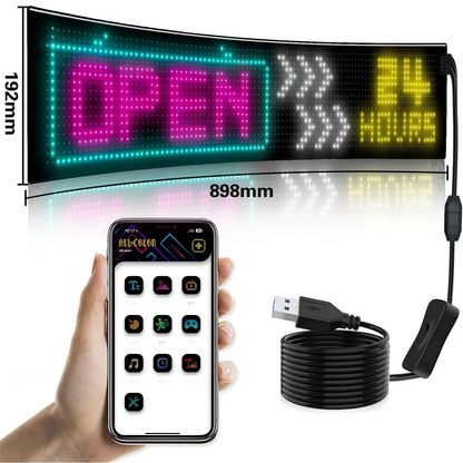 NightRider™ Matrix LED Display | Devil Eyes, Teksten & Animaties via App en Afstandsbediening