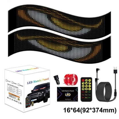 NightRider™ Matrix LED Display | Devil Eyes, Teksten & Animaties via App en Afstandsbediening