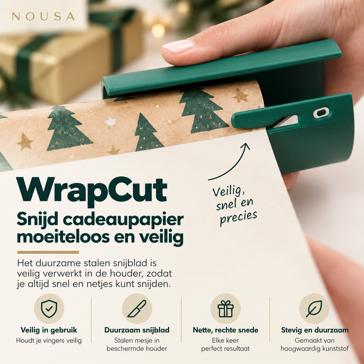 WrapCut | Cadeaupapier Snijder – Snel & Recht Snijden