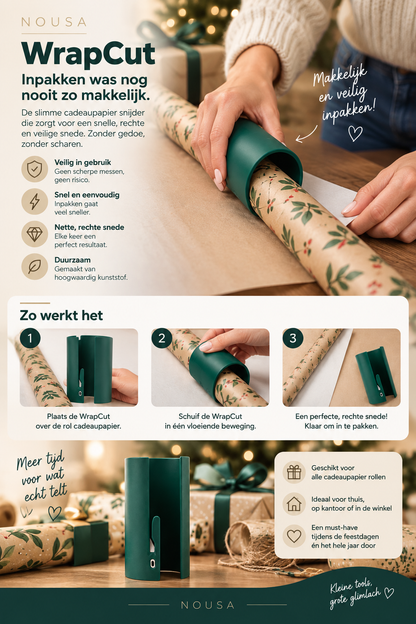 WrapCut | Cadeaupapier Snijder – Snel & Recht Snijden